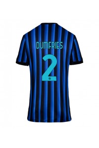 Inter Milan Denzel Dumfries #2 Voetbaltruitje Thuis tenue Dames 2025-26 Korte Mouw